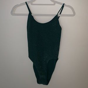 emerald green body suit